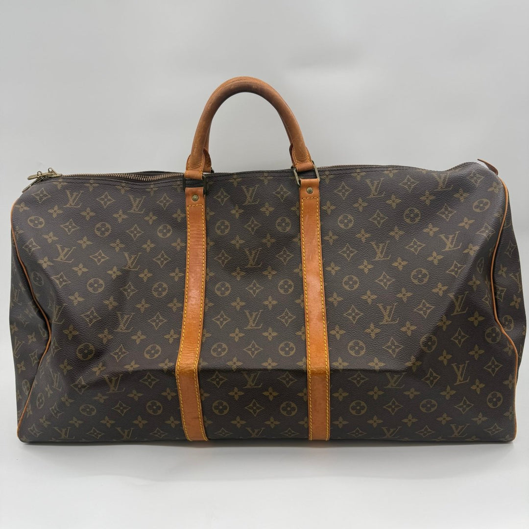 Louis Vuitton Vintage Brown Monogram 60 Keepall Duffle Bag - Lux Central