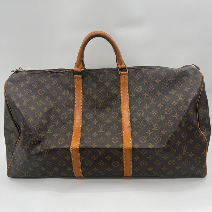 Louis Vuitton Vintage Brown Monogram 60 Keepall Duffle Bag - Lux Central
