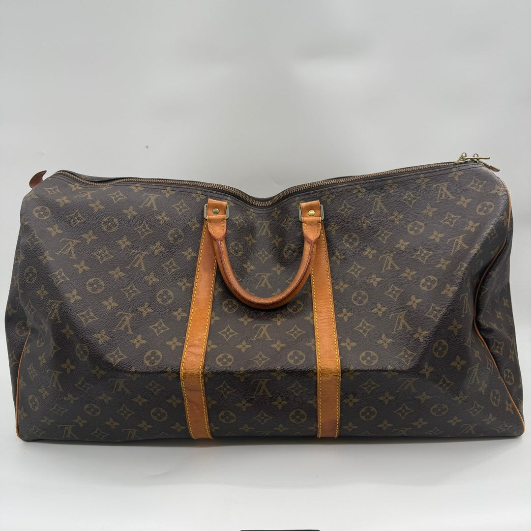 Louis Vuitton Vintage Brown Monogram 60 Keepall Duffle Bag - Lux Central