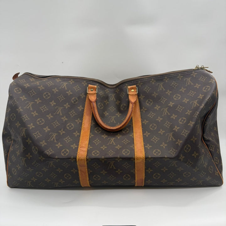 Louis Vuitton Vintage Brown Monogram 60 Keepall Duffle Bag - Lux Central