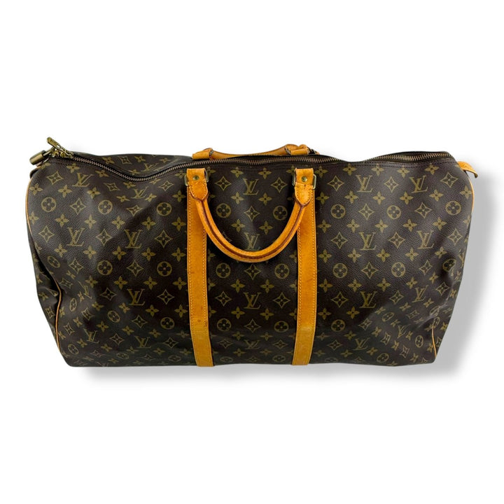 Louis Vuitton Vintage Brown Monogram 60 Keepall Duffle Bag - Lux Central