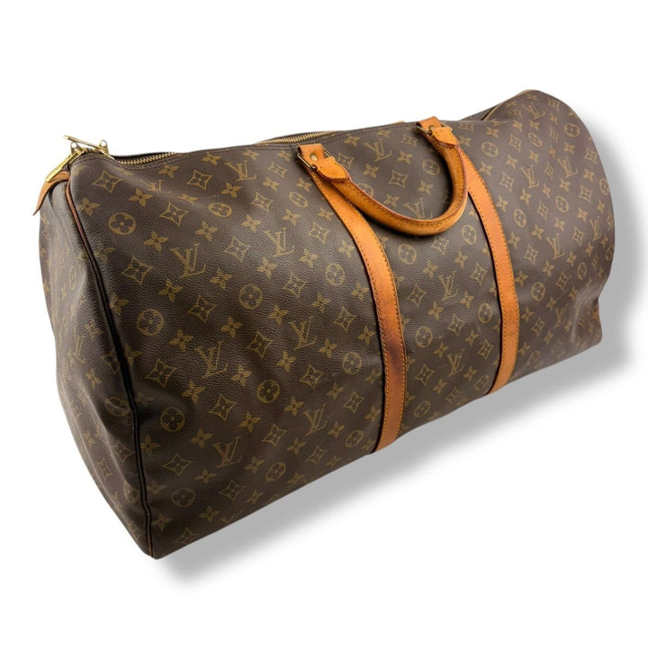 Louis Vuitton Vintage Brown Monogram 60 Keepall Duffle Bag - Lux Central