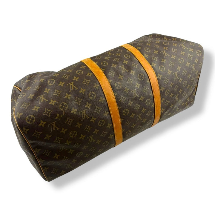 Louis Vuitton Vintage Brown Monogram 60 Keepall Duffle Bag - Lux Central