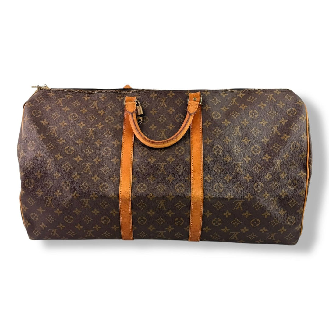 Louis Vuitton Vintage Brown Monogram 60 Keepall Duffle Bag - Lux Central