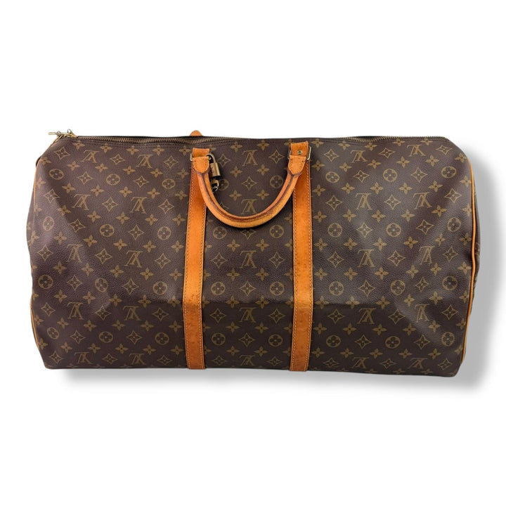 Louis Vuitton Vintage Brown Monogram 60 Keepall Duffle Bag - Lux Central