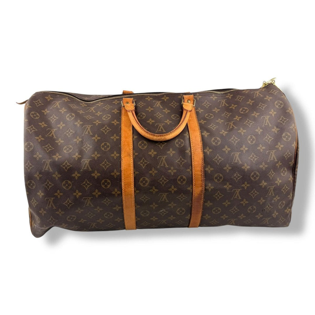 Louis Vuitton Vintage Brown Monogram 60 Keepall Duffle Bag - Lux Central