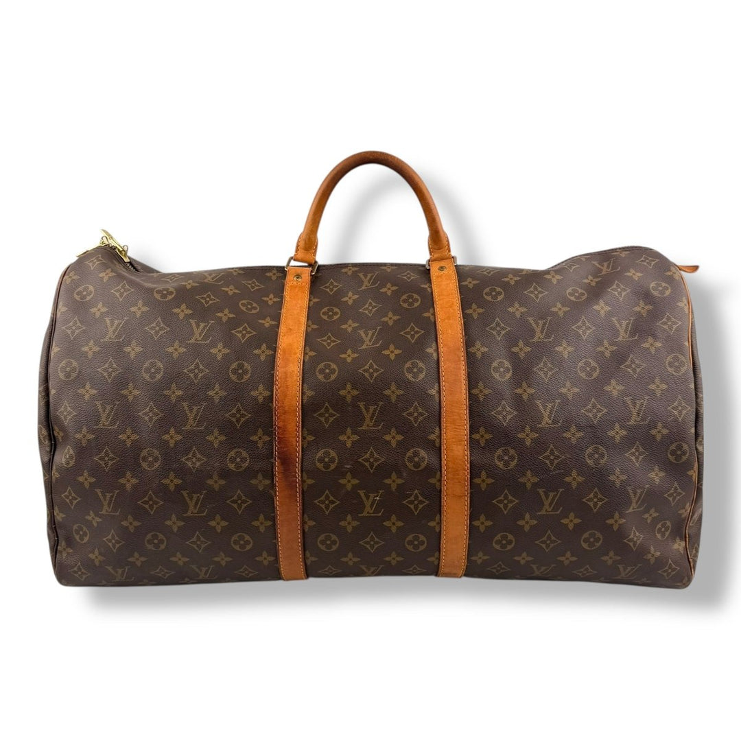 Louis Vuitton Vintage Brown Monogram 60 Keepall Duffle Bag - Lux Central