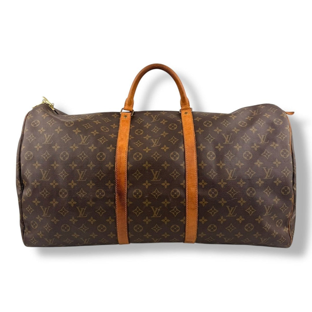 Louis Vuitton Vintage Brown Monogram 60 Keepall Duffle Bag - Lux Central