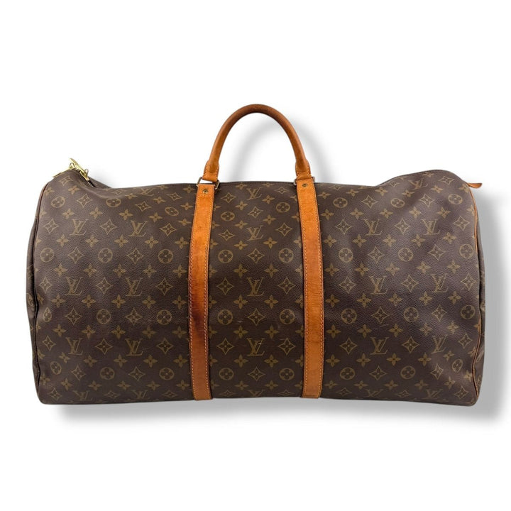 Louis Vuitton Vintage Brown Monogram 60 Keepall Duffle Bag - Lux Central