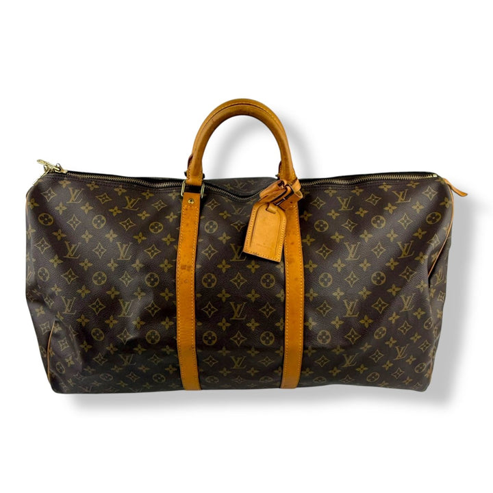 Louis Vuitton Vintage Brown Monogram 60 Keepall Duffle Bag - Lux Central