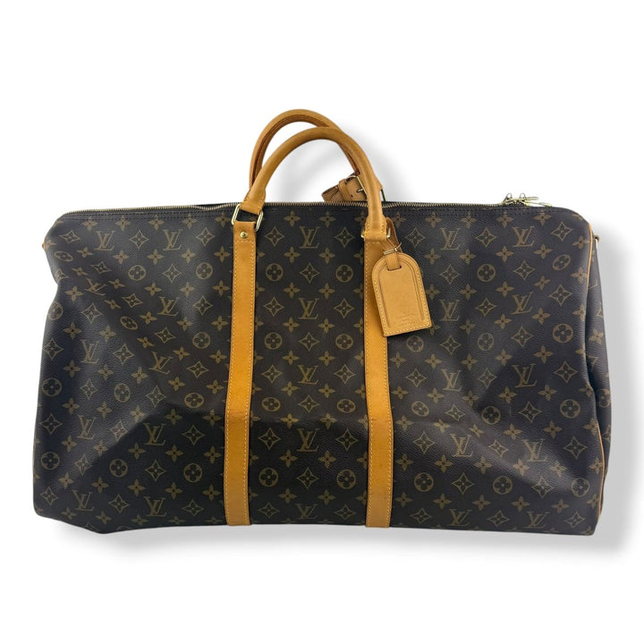 Louis Vuitton Vintage Brown Monogram 60 Keepall Duffle Bag - Lux Central