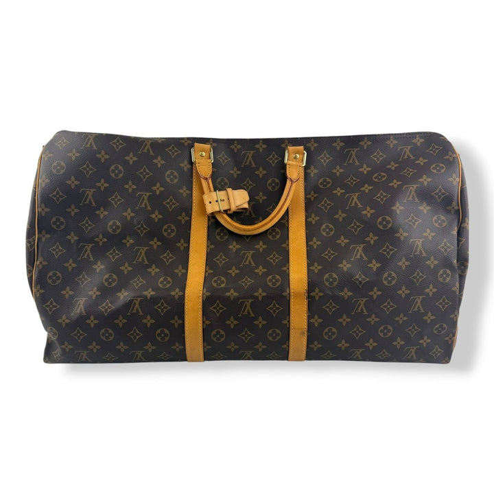 Louis Vuitton Vintage Brown Monogram 60 Keepall Duffle Bag - Lux Central
