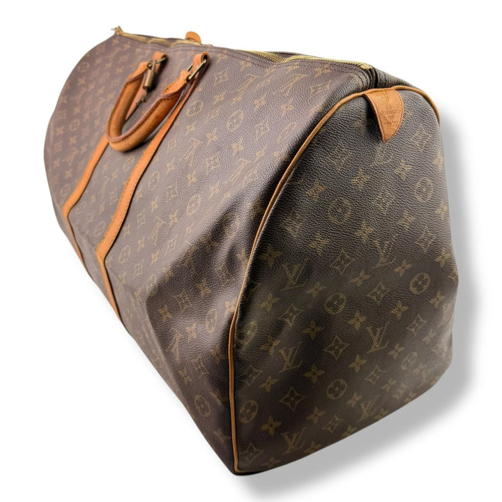 Louis Vuitton Vintage Brown Monogram 60 Keepall Duffle Bag - Lux Central