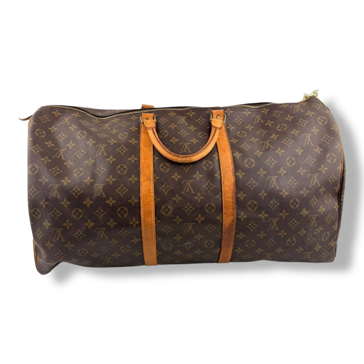 Louis Vuitton Vintage Brown Monogram 60 Keepall Duffle Bag - Lux Central
