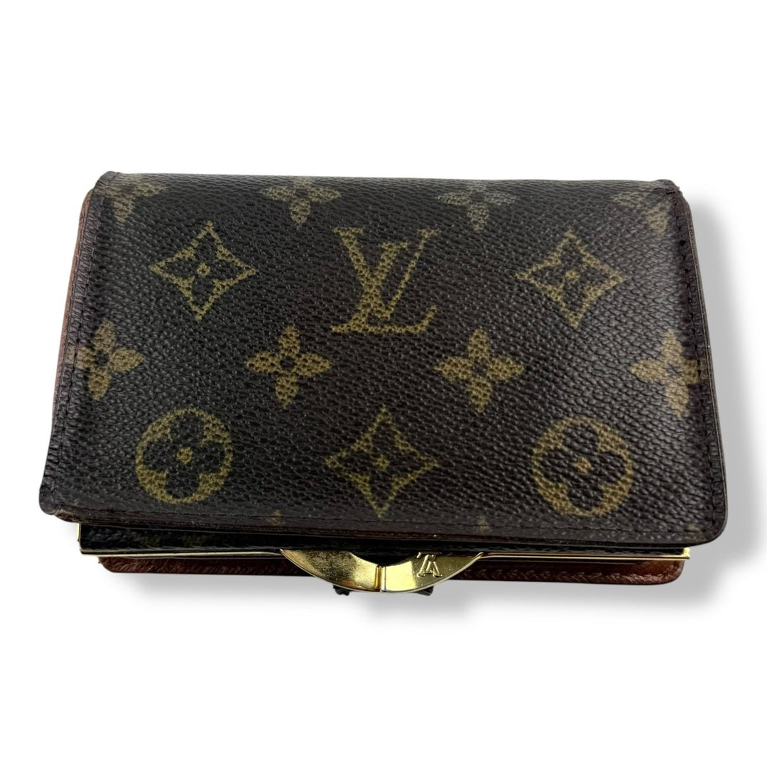 Louis Vuitton Vintage Brown Monogram Card Clip Wallet - Lux Central