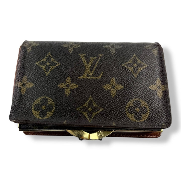 Louis Vuitton Vintage Brown Monogram Card Clip Wallet - Lux Central