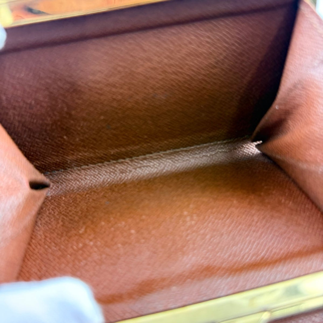 Louis Vuitton Vintage Brown Monogram Card Clip Wallet - Lux Central
