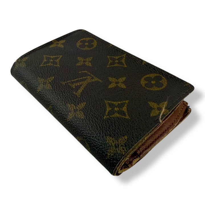 Louis Vuitton Vintage Brown Monogram Card Clip Wallet - Lux Central