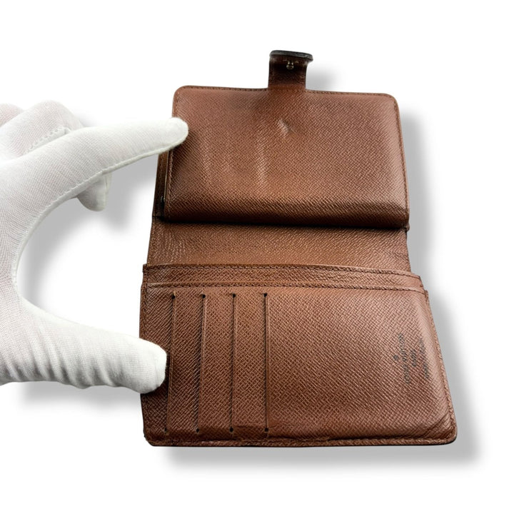 Louis Vuitton Vintage Brown Monogram Card Clip Wallet - Lux Central