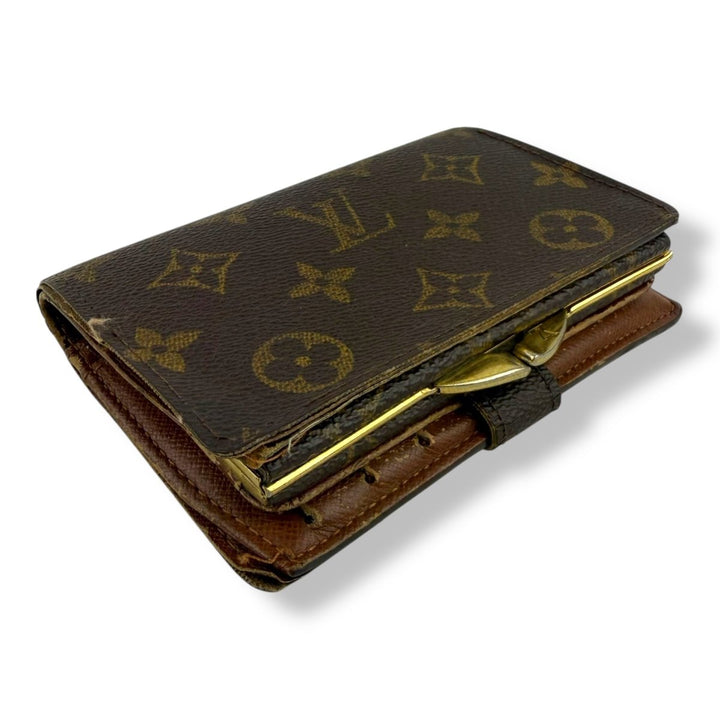 Louis Vuitton Vintage Brown Monogram Card Clip Wallet - Lux Central