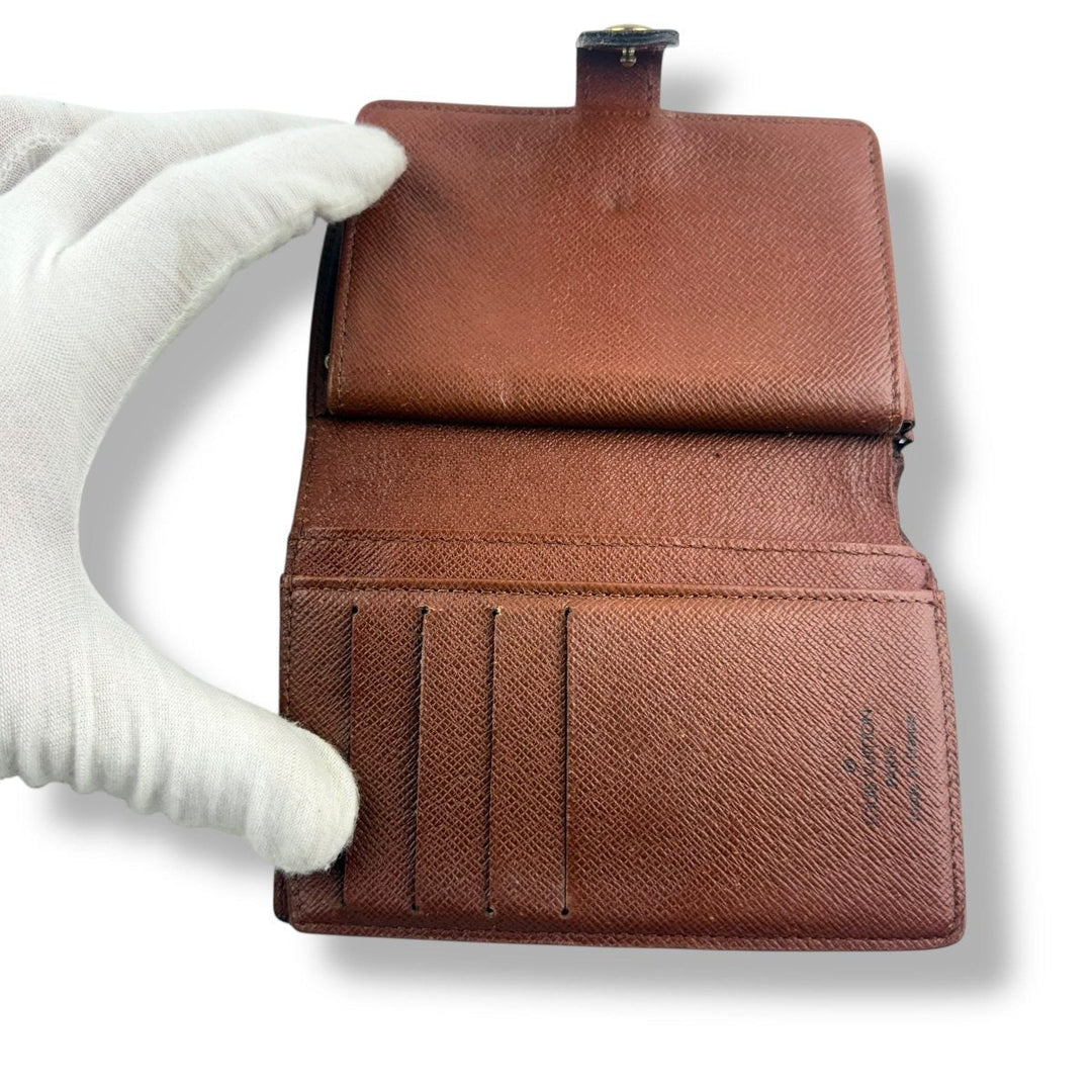 Louis Vuitton Vintage Brown Monogram Card Clip Wallet - Lux Central