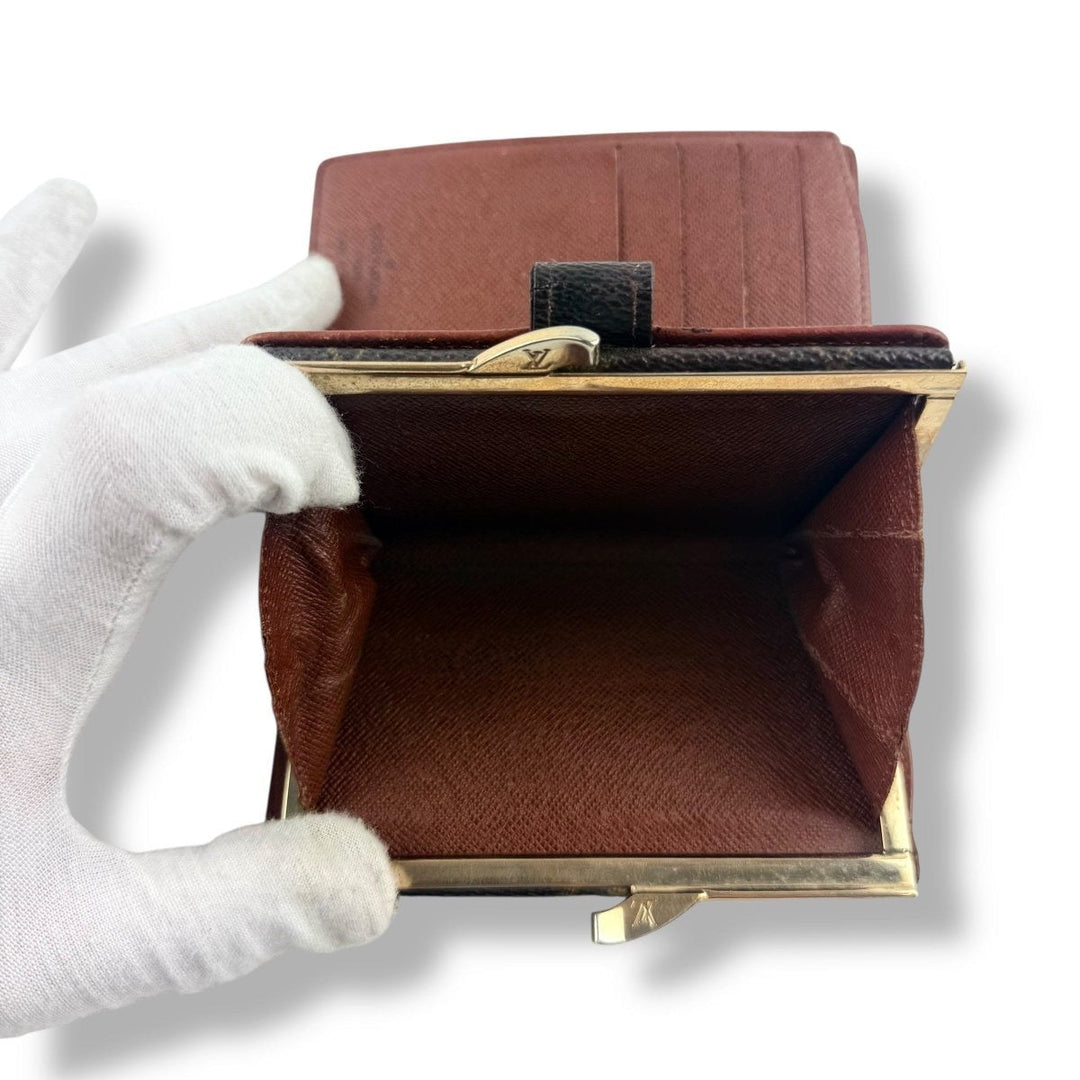 Louis Vuitton Vintage Brown Monogram Card Clip Wallet - Lux Central