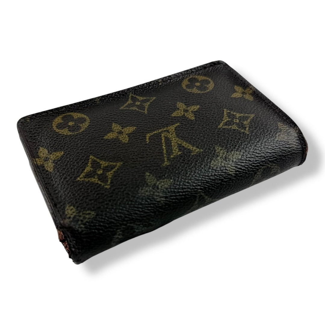 Louis Vuitton Vintage Brown Monogram Card Clip Wallet - Lux Central