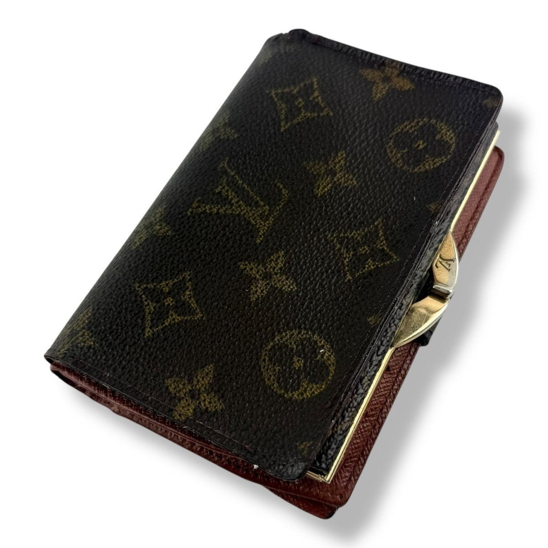 Louis Vuitton Vintage Brown Monogram Card Clip Wallet - Lux Central