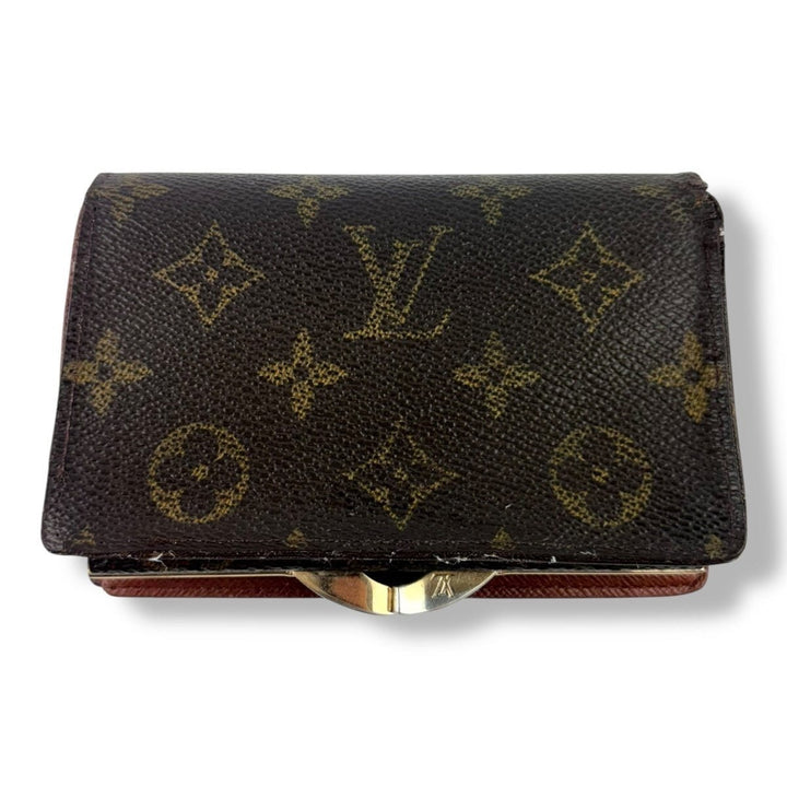 Louis Vuitton Vintage Brown Monogram Card Clip Wallet - Lux Central