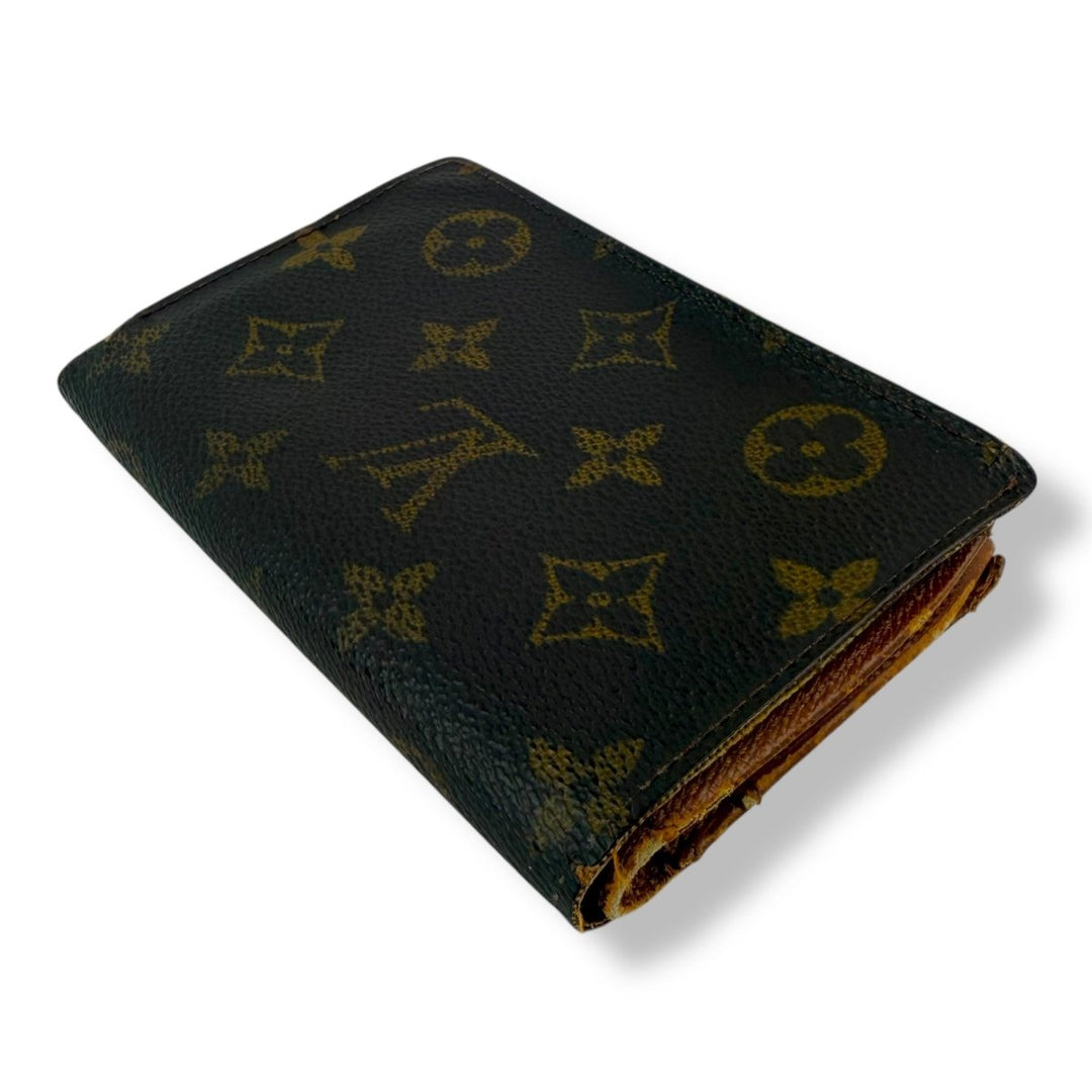 Louis Vuitton Vintage Brown Monogram Card Clip Wallet - Lux Central