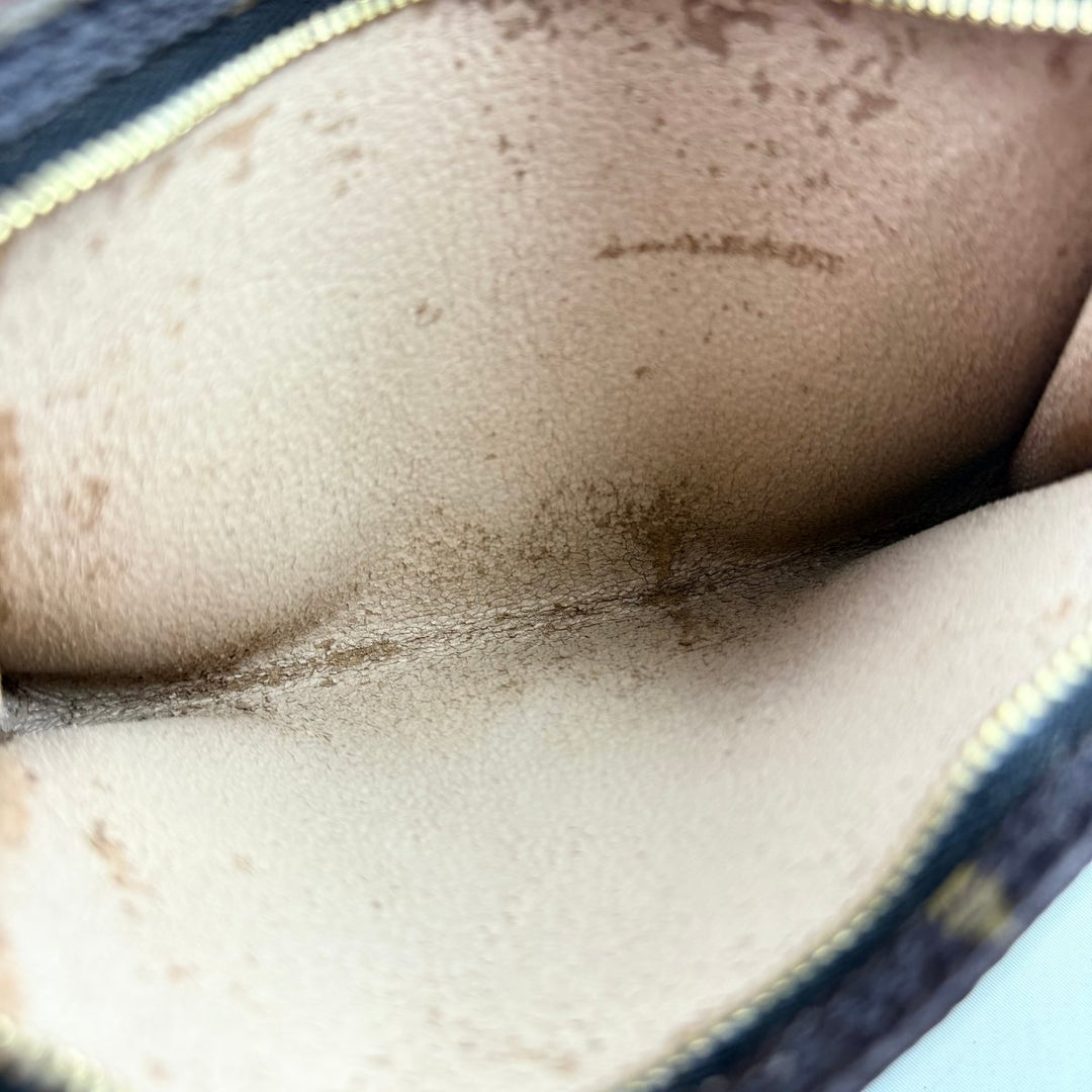 Louis Vuitton Vintage Brown Monogram Classic Signature Mini Bucket Pouch Bag - Lux Central