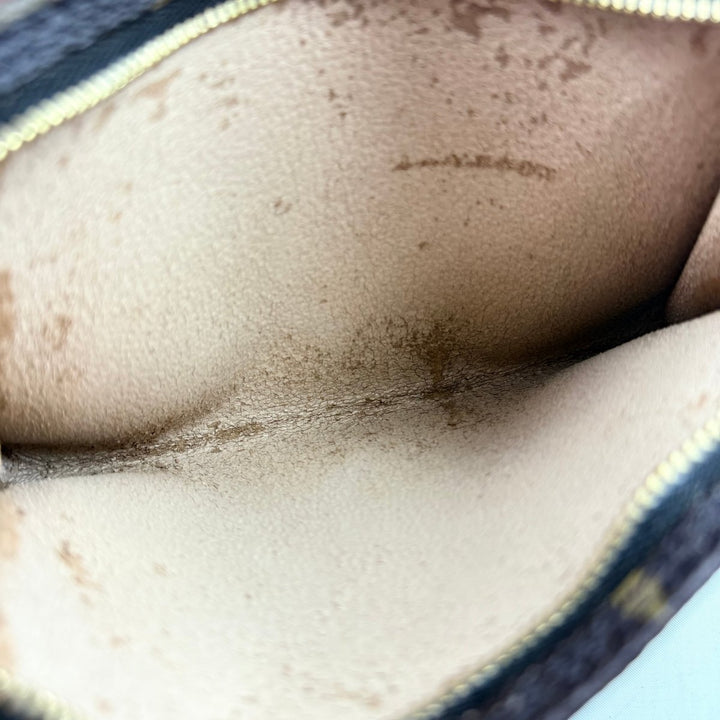 Louis Vuitton Vintage Brown Monogram Classic Signature Mini Bucket Pouch Bag - Lux Central