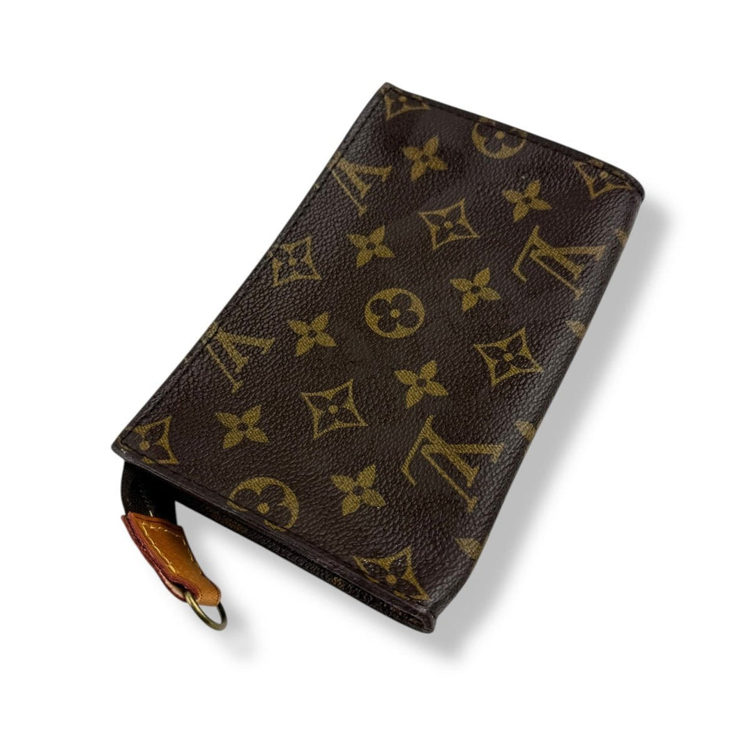 Louis Vuitton Vintage Brown Monogram Classic Signature Mini Bucket Pouch Bag - Lux Central