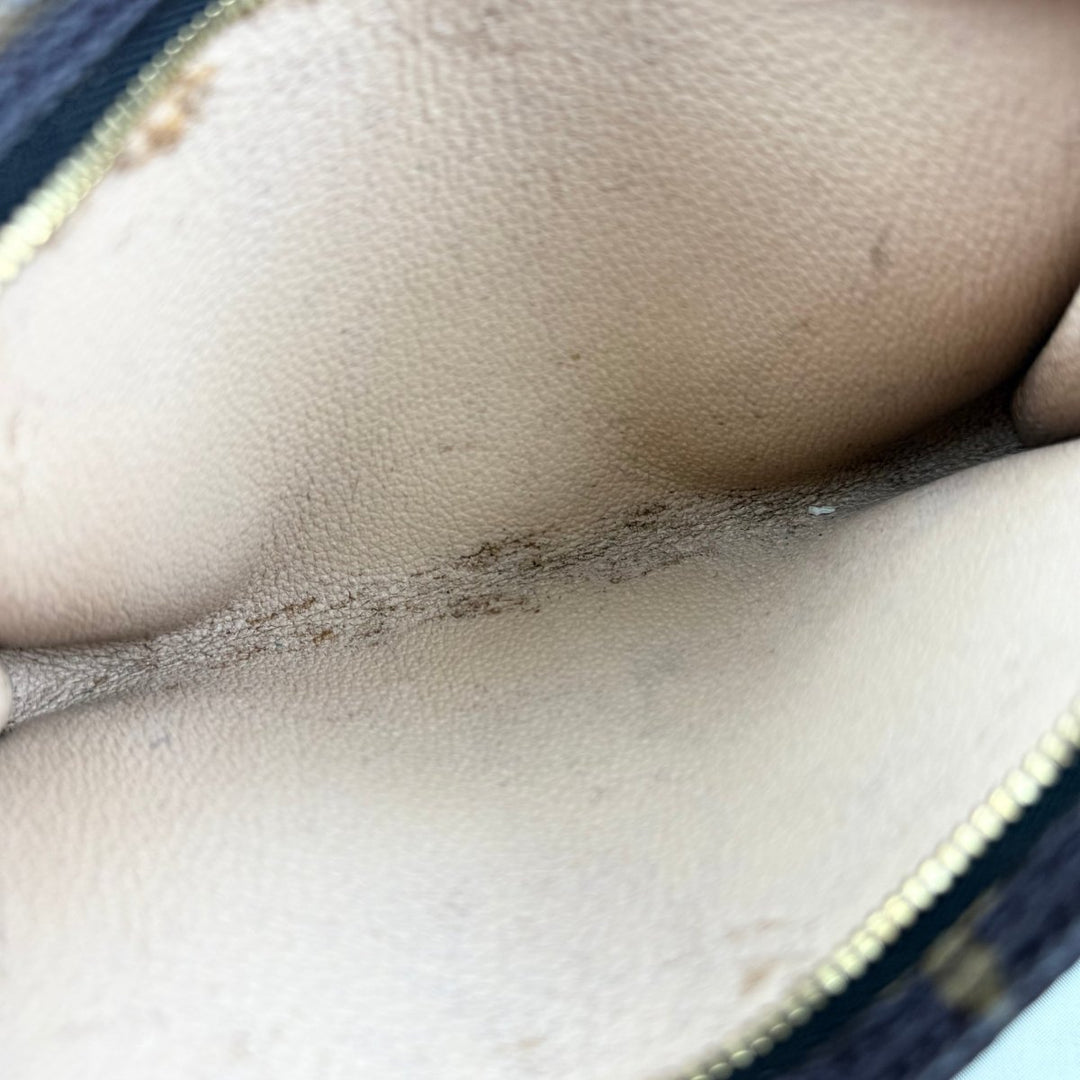 Louis Vuitton Vintage Brown Monogram Classic Signature Mini Bucket Pouch Bag - Lux Central