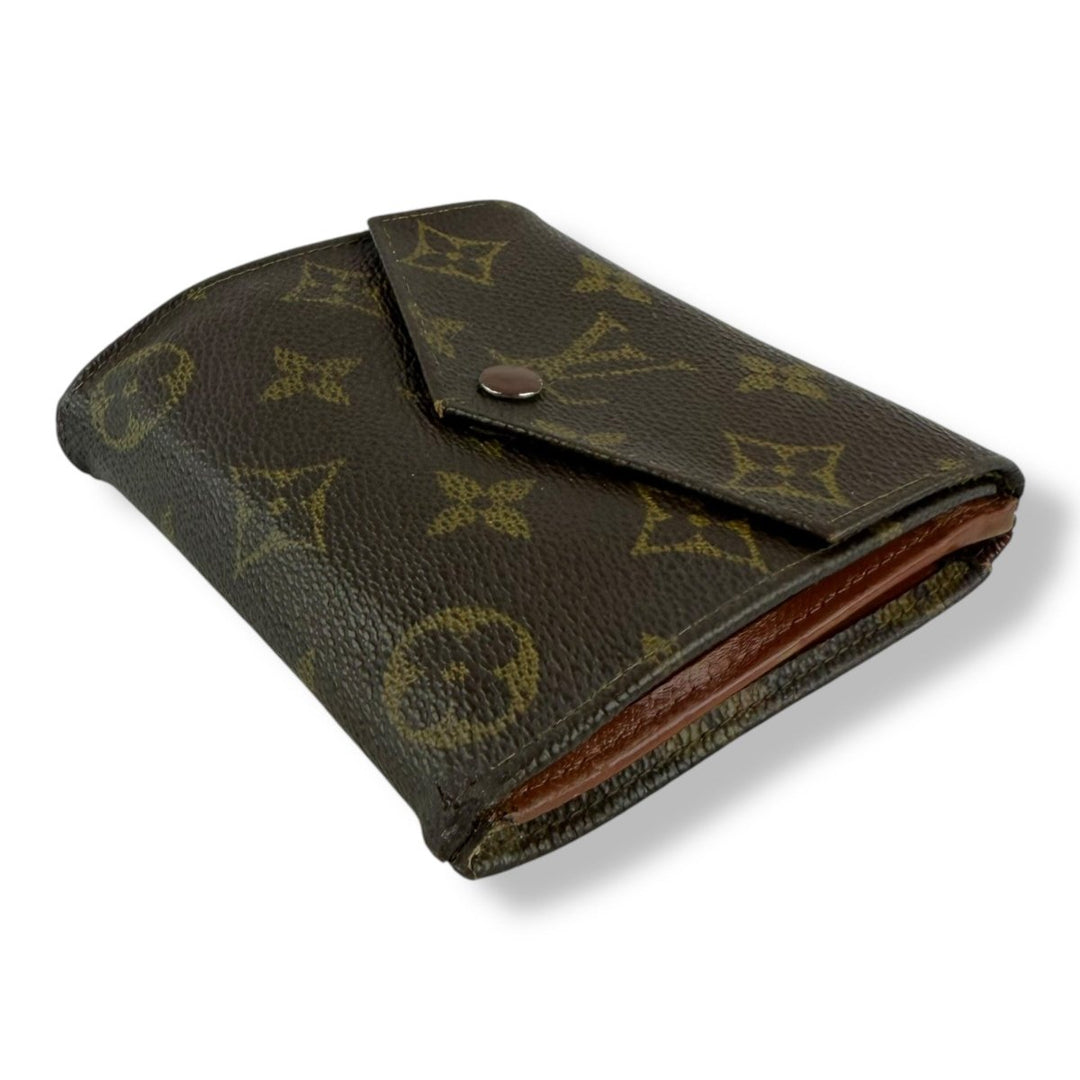 Louis Vuitton Vintage Brown Monogram Compact Bifold Wallet Purse - Lux Central