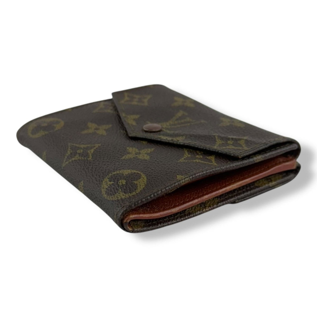 Louis Vuitton Vintage Brown Monogram Compact Bifold Wallet Purse - Lux Central