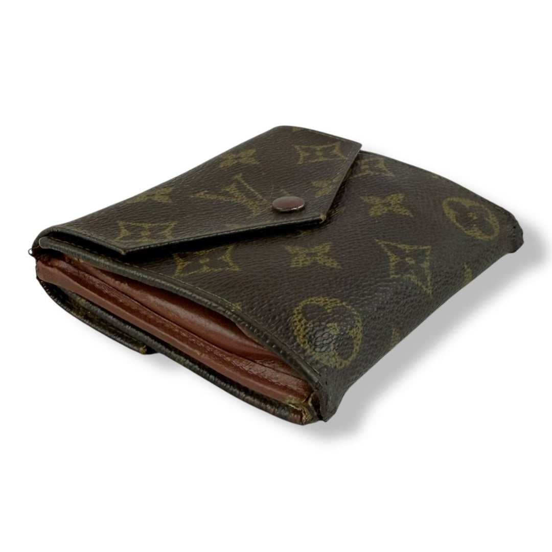 Louis Vuitton Vintage Brown Monogram Compact Bifold Wallet Purse - Lux Central