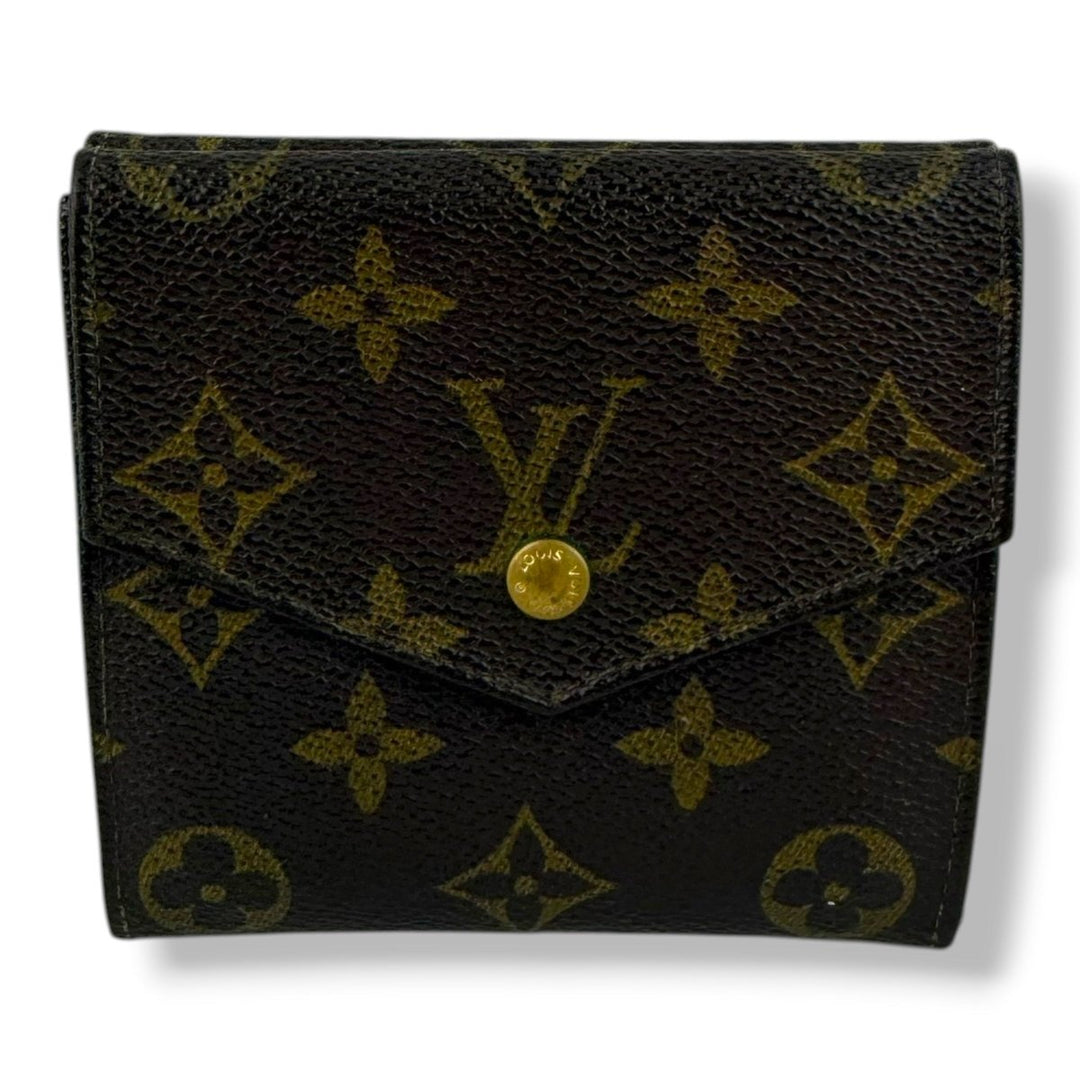 Louis Vuitton Vintage Brown Monogram Compact Bifold Wallet Purse - Lux Central