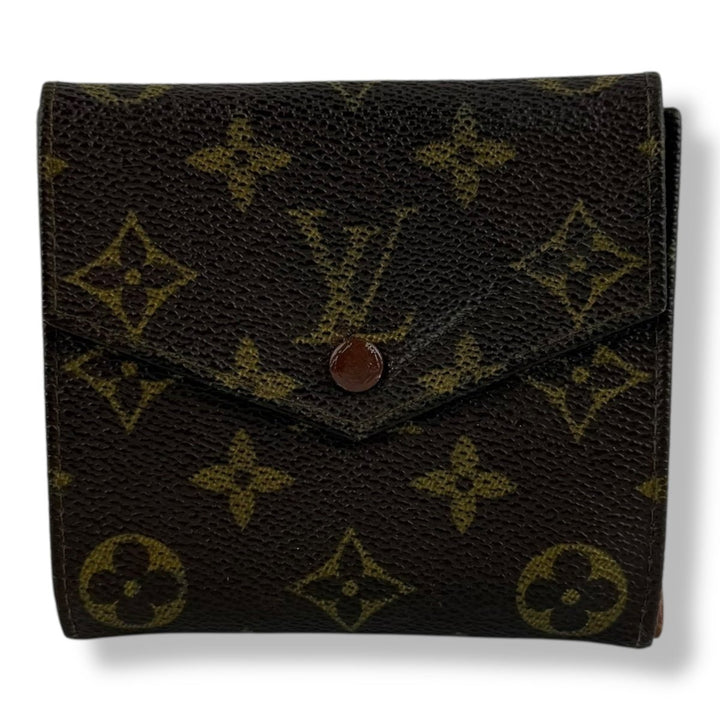 Louis Vuitton Vintage Brown Monogram Compact Bifold Wallet Purse - Lux Central