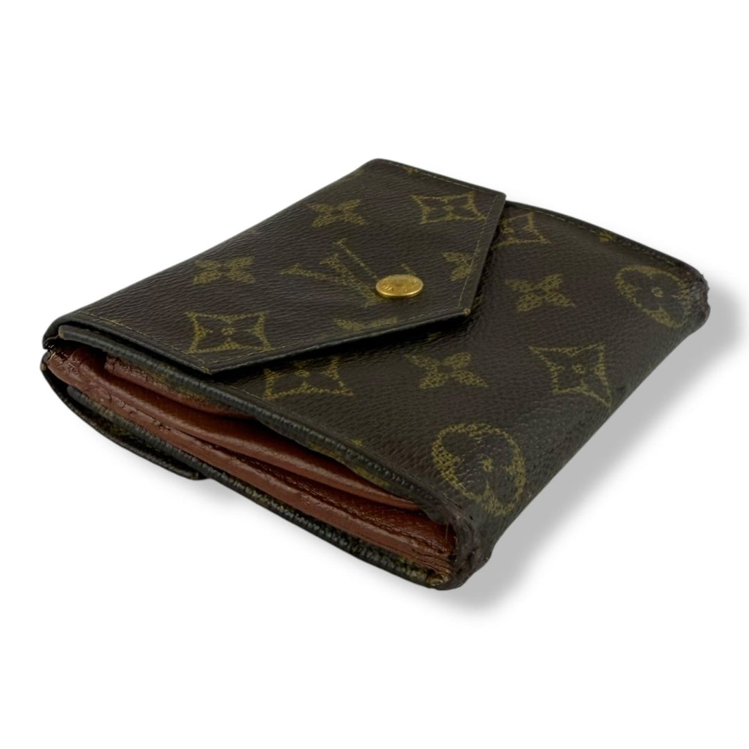 Louis Vuitton Vintage Brown Monogram Compact Bifold Wallet Purse - Lux Central