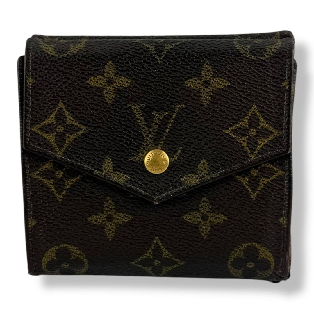 Louis Vuitton Vintage Brown Monogram Compact Bifold Wallet Purse - Lux Central