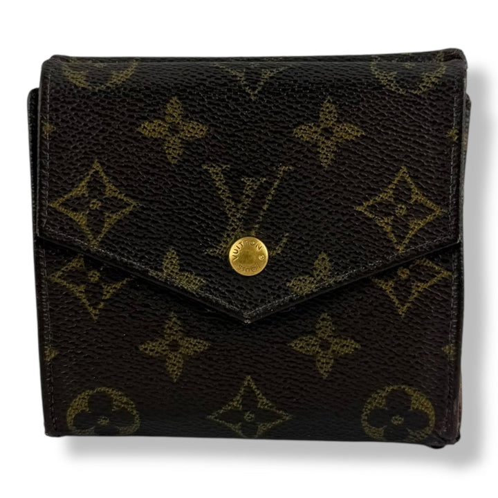 Louis Vuitton Vintage Brown Monogram Compact Bifold Wallet Purse - Lux Central