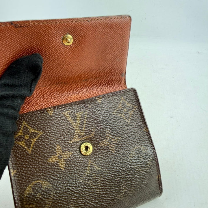 Louis Vuitton Vintage Brown Monogram Compact Bifold Wallet Purse - Lux Central