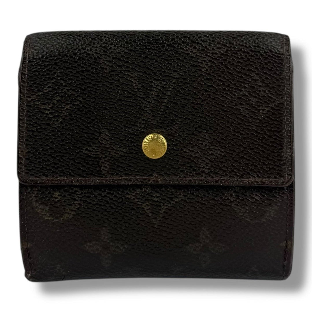 Louis Vuitton Vintage Brown Monogram Compact Bifold Wallet Purse - Lux Central
