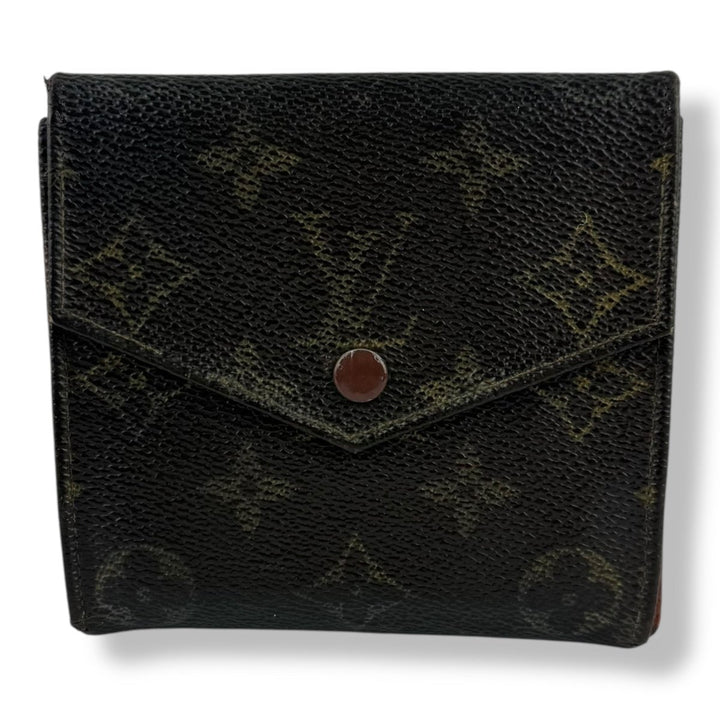 Louis Vuitton Vintage Brown Monogram Compact Bifold Wallet Purse - Lux Central