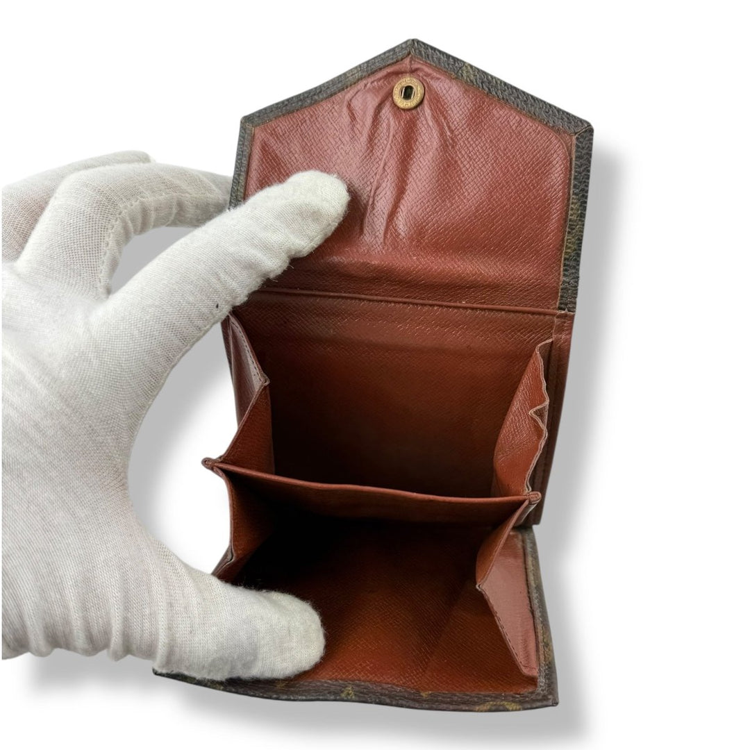 Louis Vuitton Vintage Brown Monogram Compact Bifold Wallet Purse - Lux Central
