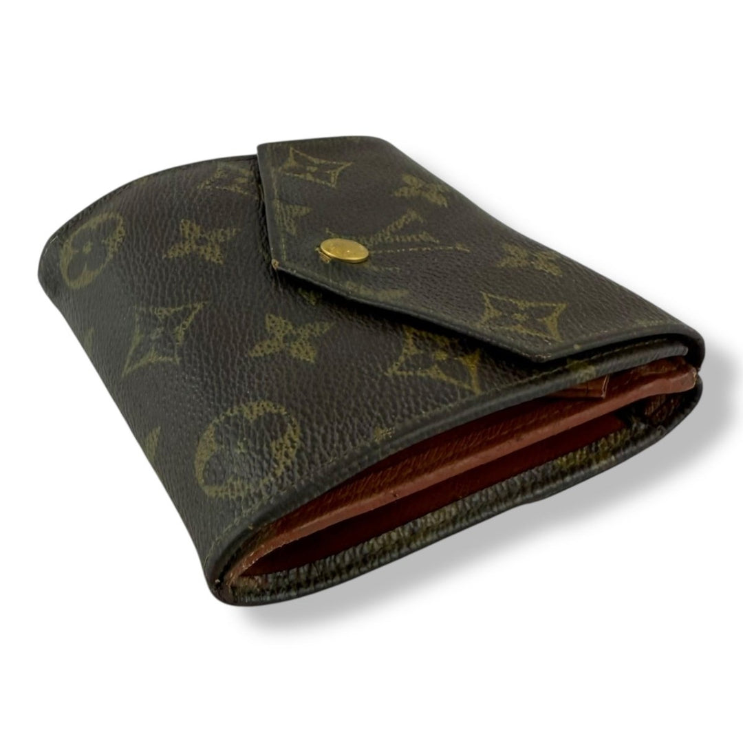 Louis Vuitton Vintage Brown Monogram Compact Bifold Wallet Purse - Lux Central