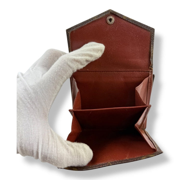 Louis Vuitton Vintage Brown Monogram Compact Bifold Wallet Purse - Lux Central