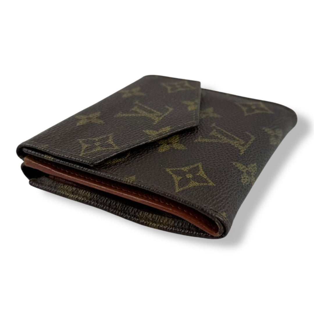 Louis Vuitton Vintage Brown Monogram Compact Bifold Wallet Purse - Lux Central