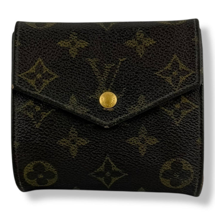 Louis Vuitton Vintage Brown Monogram Compact Bifold Wallet Purse - Lux Central